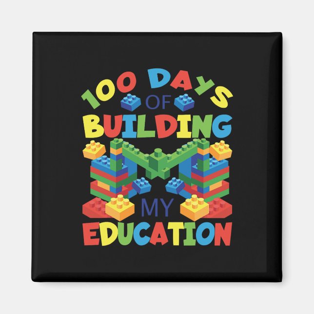 Imán 100 Días De Construcción De Mi Educación - Constru (Frente)