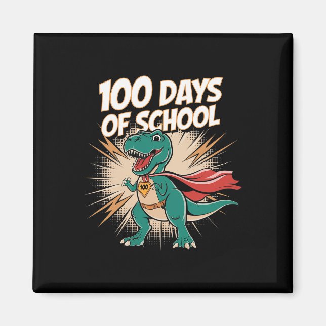 Imán 100 Días De Dido Héroe Escolar 100 Días De (Frente)