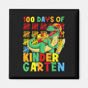 Imán 100 Días De Dinosaurio De Jardín Infantil 100 Días