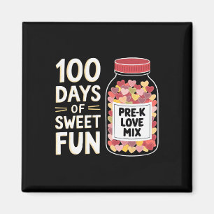 Imán 100 Días De Diversión Dulce Lindo Profesor De Niña