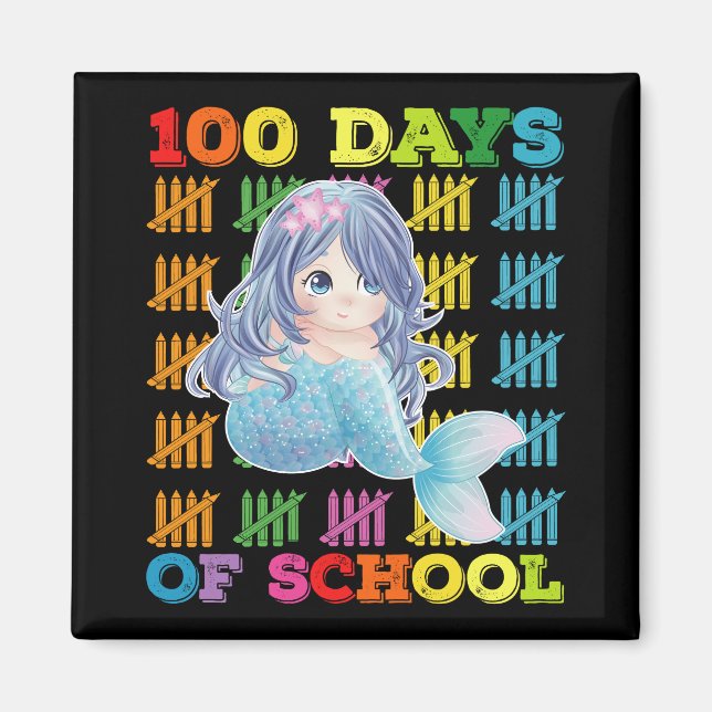 Imán 100 Días De Escolar De Maestra Sirvienta (Frente)