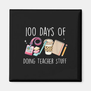Imán 100 Días De Escolar Mujeres Docentes Gráfico 100
