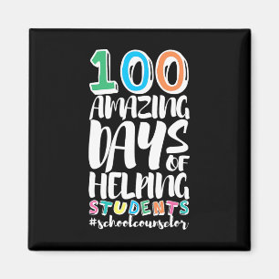 Imán 100 Días De Escuela Ayudando A Los Estudiantes Ase