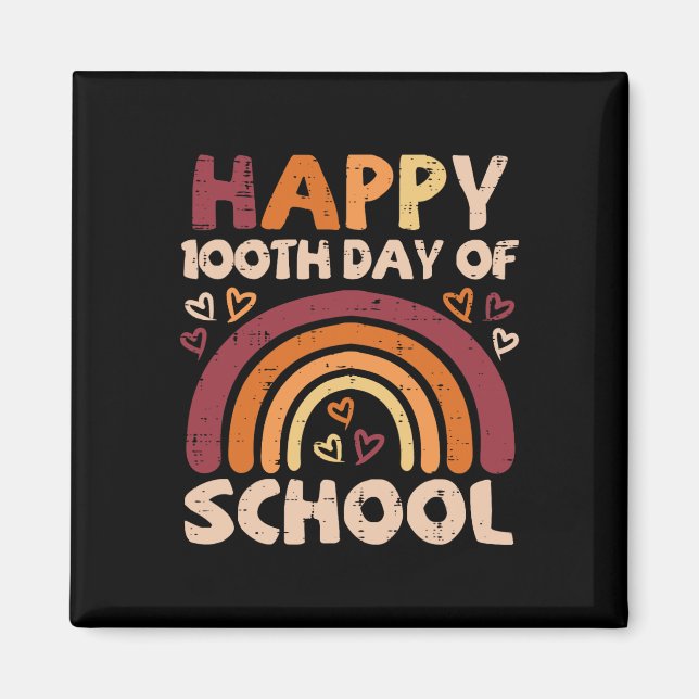 Imán 100 días de escuela Black Rainbow 100 días profeso (Frente)
