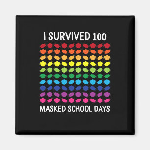 Imán 100 días de escuela con máscaras sobrevivientes 10