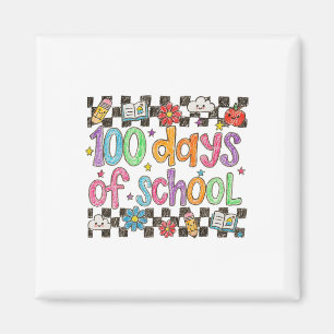 Imán 100 Días De Escuela Crayon Estilo De Letra A Mano