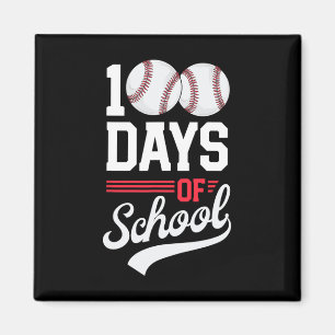 Imán 100 días de escuela de béisbol 100 días niños