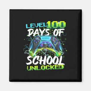 Imán 100 días de escuela desbloqueado Gamer Boy Girl Vi