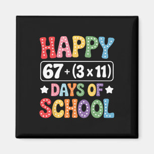 Imán 100 Días De Escuela Ecuación Matemática Groovy 67