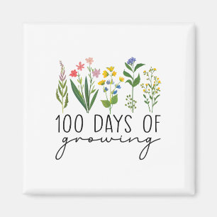 Imán 100 Días De Escuela Maestro 100 Días De Crecimient
