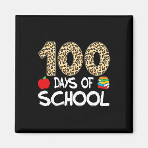 Imán 100 Días De Escuela Maestro Leopardo 100º Día De L