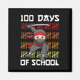 Imán 100 Días De Escuela Ninja Para Niños Arte Marcial