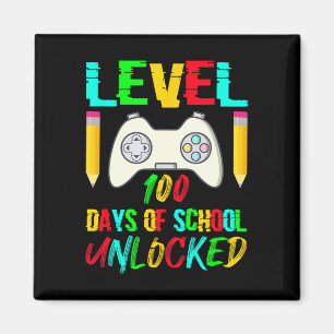 Imán 100 Días De Escuela Niños De Videojuegos Jugadores