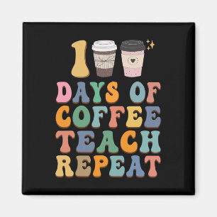 Imán 100 Días De Escuela Para Profesores De Café