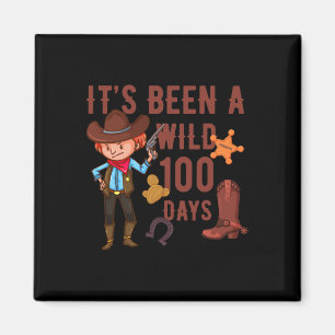Imán 100 Días De Escuela Para Profesores Niños Vaqueros