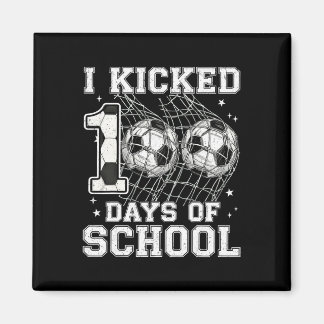 Imán 100 Días De Escuela Pateé Fútbol 100º Día De Coleg