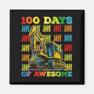 Imán 100 Días De Excavadora Impresionante 100º Día De C