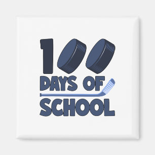 Imán 100 Días De Hockey Sobre Hielo Escolar 100 Días Ni