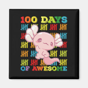 Imán 100 Días De Increíble Axolotl 100º Día De Escuela