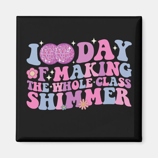 Imán 100 Días De La Discoteca De La Clase Completa (Frente)