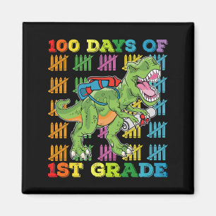 Imán 100 Días De La Escuela De Dinosaurios T Rex De 1er