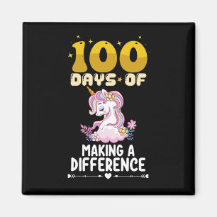 Imán 100 Días De La Escuela De Unicornios Que Marcan La