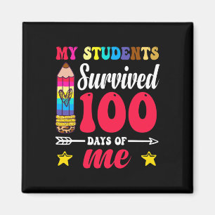 Imán 100 Días De Lápiz Colorido Leopardo De Maestros Es