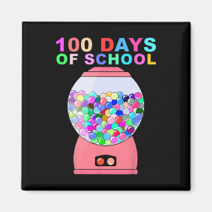 Imán 100 Días De Máquina Gumball Escolar Para Niños Ens