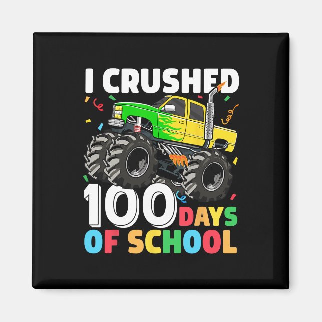 Imán 100 días de monstruo escolar 100 días de Scho (Frente)