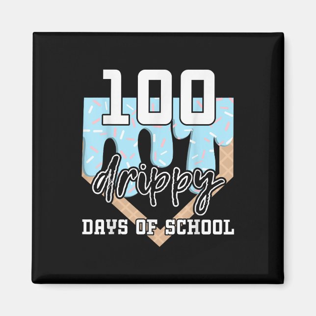 Imán 100 Días De Perforación En La Escuela Crema De Hie (Frente)