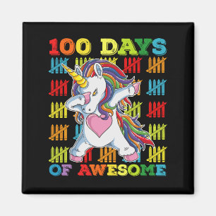 Imán 100 Días De Unicornio Impresionante 100º Día De Es