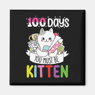 Imán 100 Días Debes Ser Gato Gatito De La Escuela