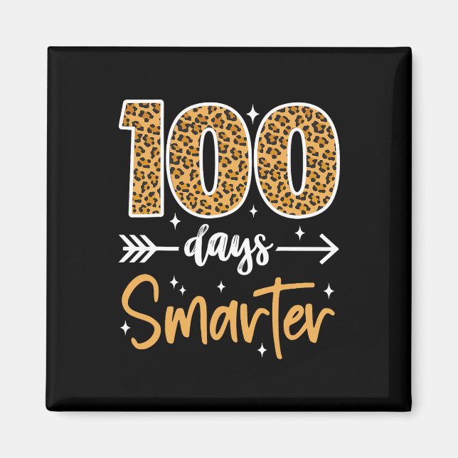 Imán 100 días del Leopard 100th Day Of School Teacher K (Frente)