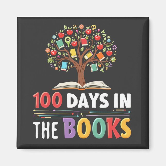 Imán 100 días en los libros de los profesores de libros (Frente)
