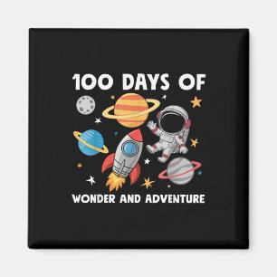 Imán 100 Días Escolares Astronautas Niños 10