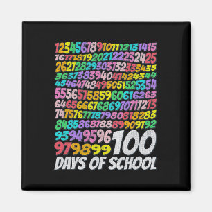 Imán 100 Días Escolares Coloridos Profesores De Arcoiri