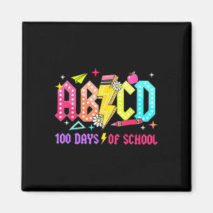 Imán 100 Días Escolares De Maestros De Abcd Estudiantes