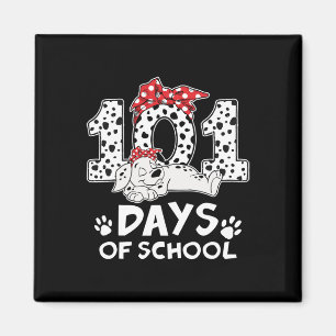 Imán 100 Días Escolares De Mujeres De Perro Dalmatianas