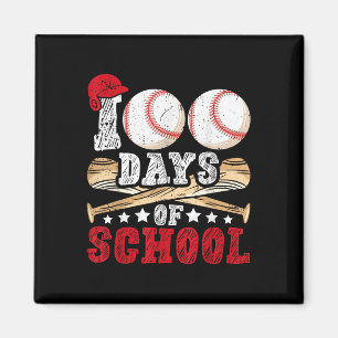 Imán 100 Días Escolares De Niños Béisbol Maestros