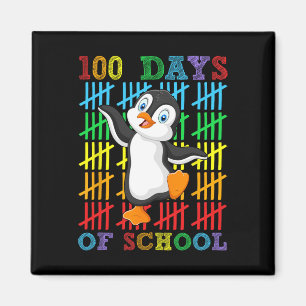Imán 100 Días Escolares Pingüino Chicas de Amante 100