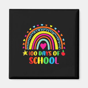 Imán 100 días felices del arcoiris de 100 profesores es