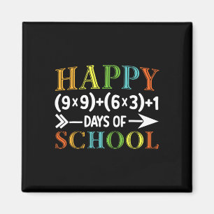 Imán 100 días felices retro de ecuación matemática