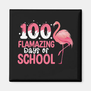 Imán 100 días flamantes de profesor de flamenco escolar