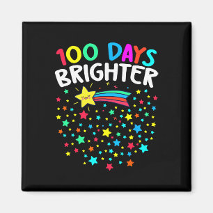 Imán 100 Días Más Brillante Feliz 100 Días De Colegio P