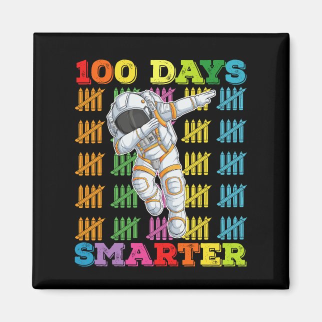 Imán 100 días más inteligente astronauta 100 días de cl (Frente)