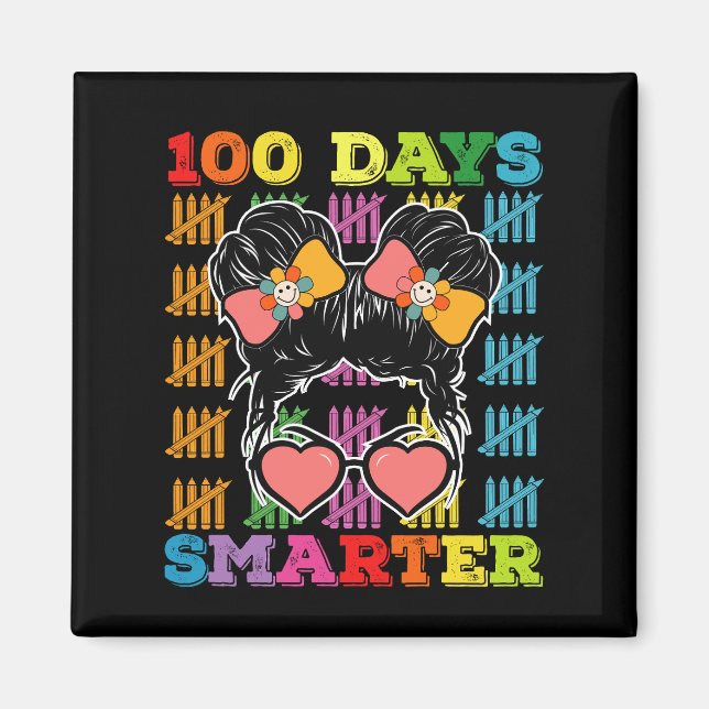 Imán 100 días más inteligente y desordenado bollo 100 d (Frente)