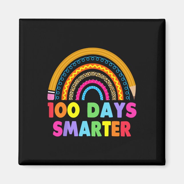 Imán 100 días más inteligentes, 100 días felices del ar (Frente)