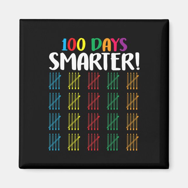 Imán 100 días más inteligentes contando Hash Marks días (Frente)