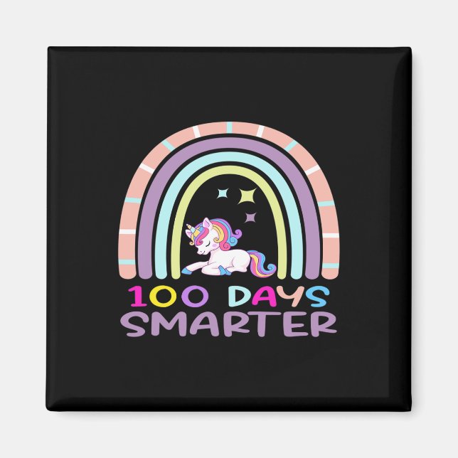 Imán 100 días más inteligentes de lluvia para el profes (Frente)