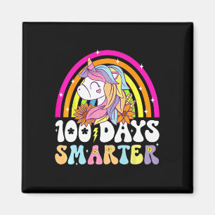 Imán 100 días más inteligentes, niños unicornios arcoir